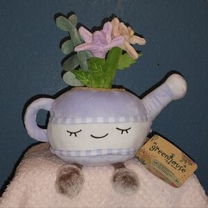 Greenhouse plush plant teapot by Russ